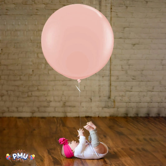 Premium Latex Balloons - Jumbo Size Balloons for Birthdays, Wedding Parties, Baby Shower, Indoor & Outdoor Party Events & Decoration Supplies - Made in USA, 36 Inch Pearl Light Pink, Pkg/4