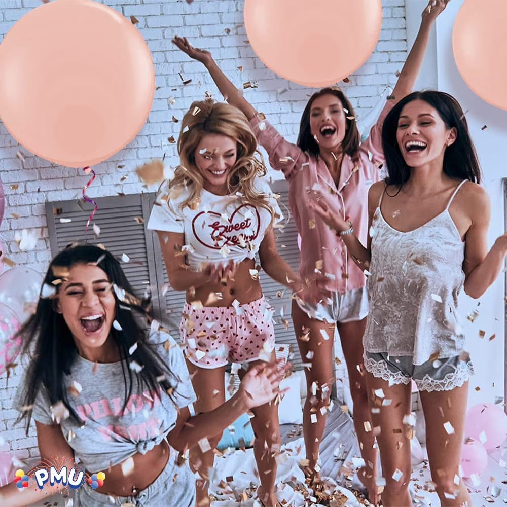 Premium Latex Balloons - Jumbo Size Balloons for Birthdays, Wedding Parties, Baby Shower, Indoor & Outdoor Party Events & Decoration Supplies - Made in USA, 36 Inch Pearl Light Pink, Pkg/4