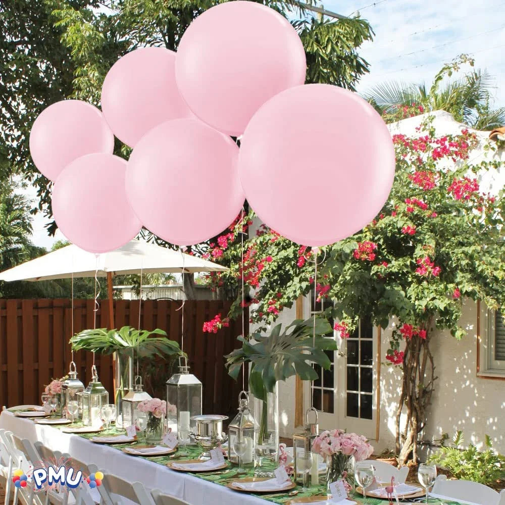 Premium Latex Balloons - Jumbo Size Balloons for Birthdays, Wedding Parties, Baby Shower, Indoor & Outdoor Party Events & Decoration Supplies - Made in USA, 36 Inch Fuchsia, Pkg/6