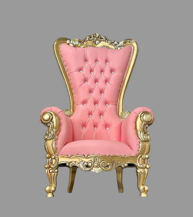 Pink and Gold Throne Chair