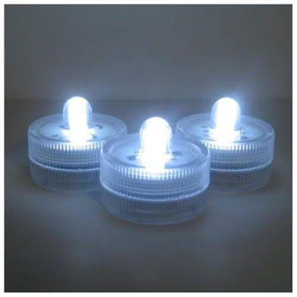 1 In. Clear Waterproof Underwater LED Tea Light (Pack of 36)