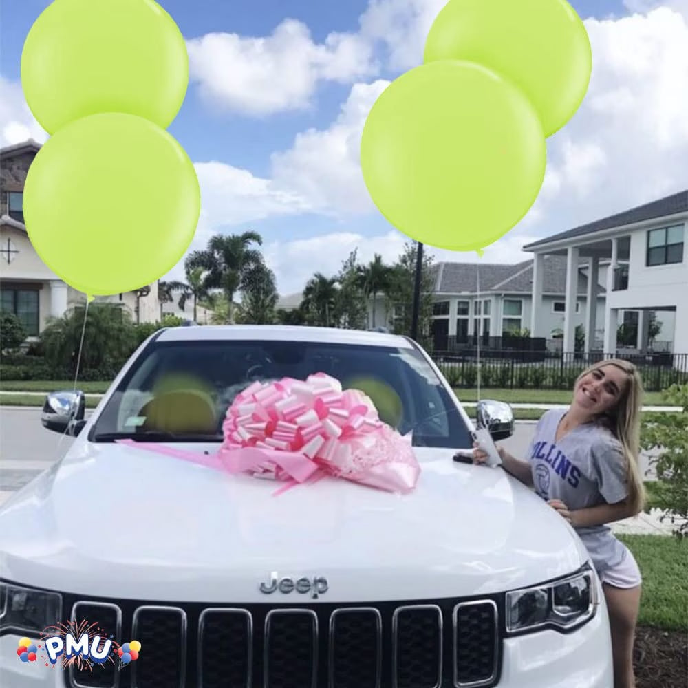 Premium Latex Balloons - Jumbo Size Balloons for Birthdays, Wedding Parties, Baby Shower, Indoor & Outdoor Party Events & Decoration Supplies - Made in USA, 36 Inch Lime Green, Pkg/4