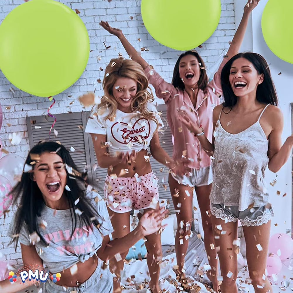 Premium Latex Balloons - Jumbo Size Balloons for Birthdays, Wedding Parties, Baby Shower, Indoor & Outdoor Party Events & Decoration Supplies - Made in USA, 36 Inch Lime Green, Pkg/4