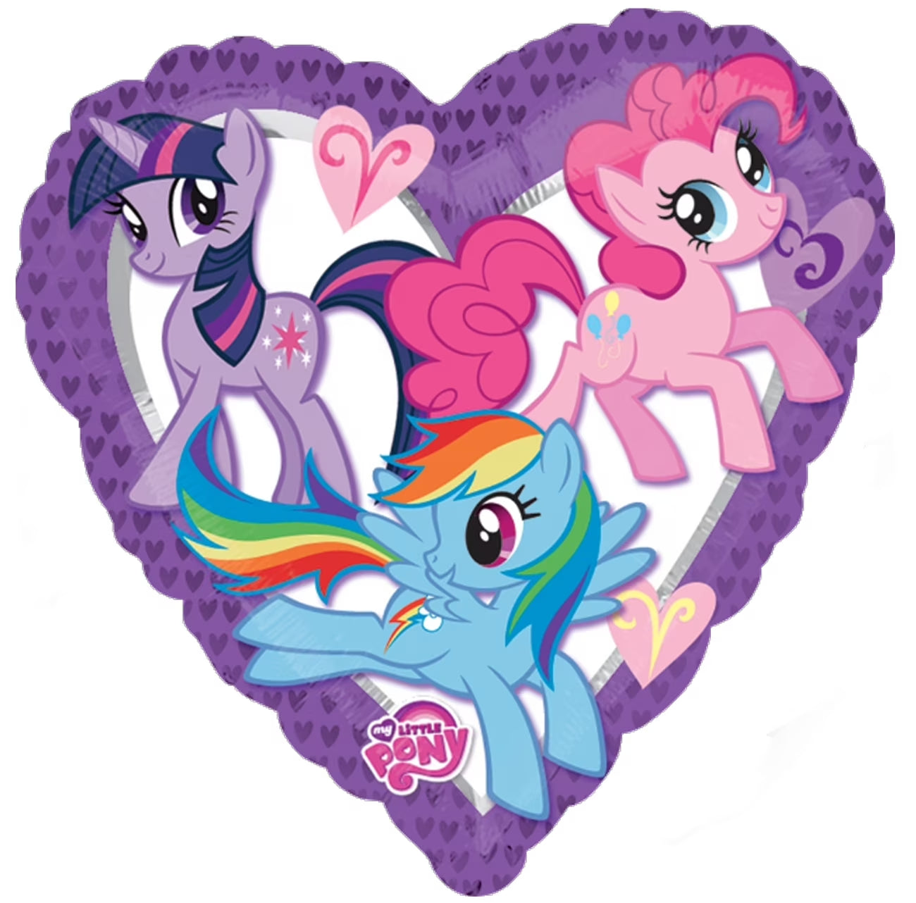 9 Pc My Little Pony Heart Balloon Bouquet 9Th Birthday Party Decoration Birthday