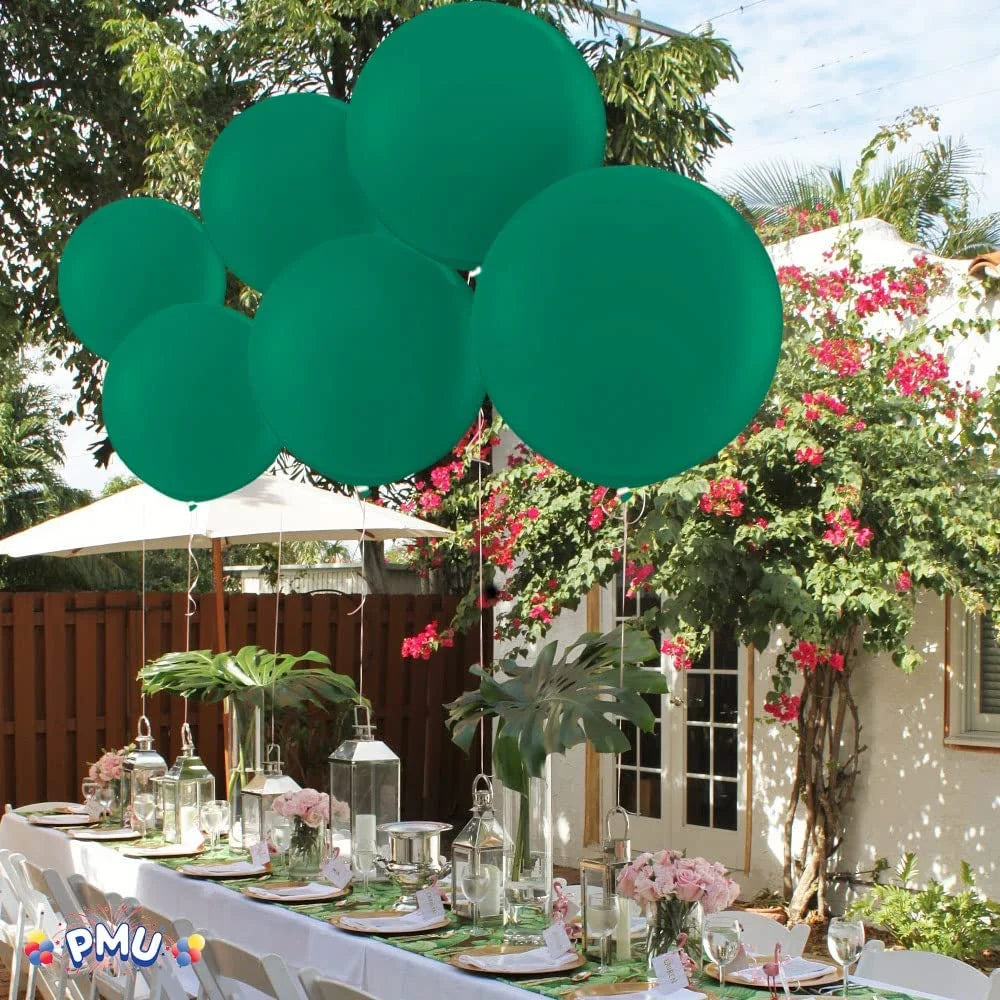 Premium Latex Balloons - Jumbo Size Balloons for Birthdays, Wedding Parties, Baby Shower, Indoor & Outdoor Party Events & Decoration Supplies - Made in USA, 36 Inch Green, Pkg/2