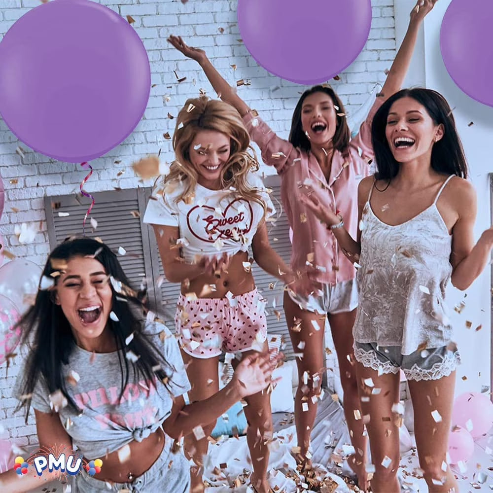 Premium Latex Balloons - Jumbo Size Balloons for Birthdays, Wedding Parties, Baby Shower, Indoor & Outdoor Party Events & Decoration Supplies - Made in USA, 36 Inch Lavender, Pkg/6
