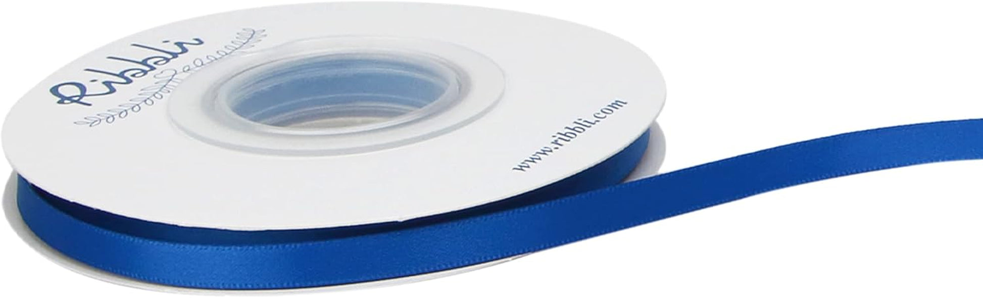 Royal Blue Double Faced Satin Ribbon,1/4” X Continuous 25 Yards,Use for Bows Bouquet,Gift Wrapping,Baby Shower,Floral Arrangement