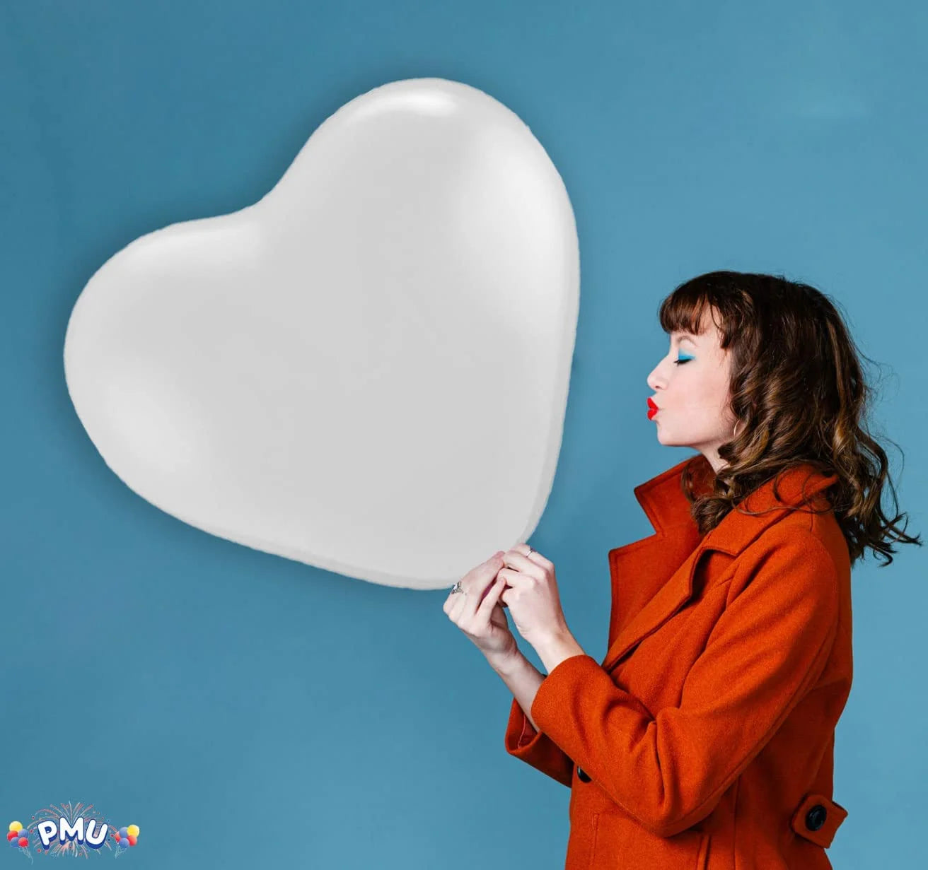 Premium Latex Balloons - Jumbo Size Balloons for Birthdays, Wedding Parties, Baby Shower, Indoor & Outdoor Party Events & Decoration Supplies - Made in USA, 36 Inch White Heart, Pkg/4