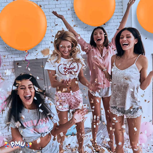 Premium Latex Balloons - Jumbo Size Balloons for Birthdays, Wedding Parties, Baby Shower, Indoor & Outdoor Party Events & Decoration Supplies - Made in USA, 36 Inch Sunburst Orange, Pkg/2
