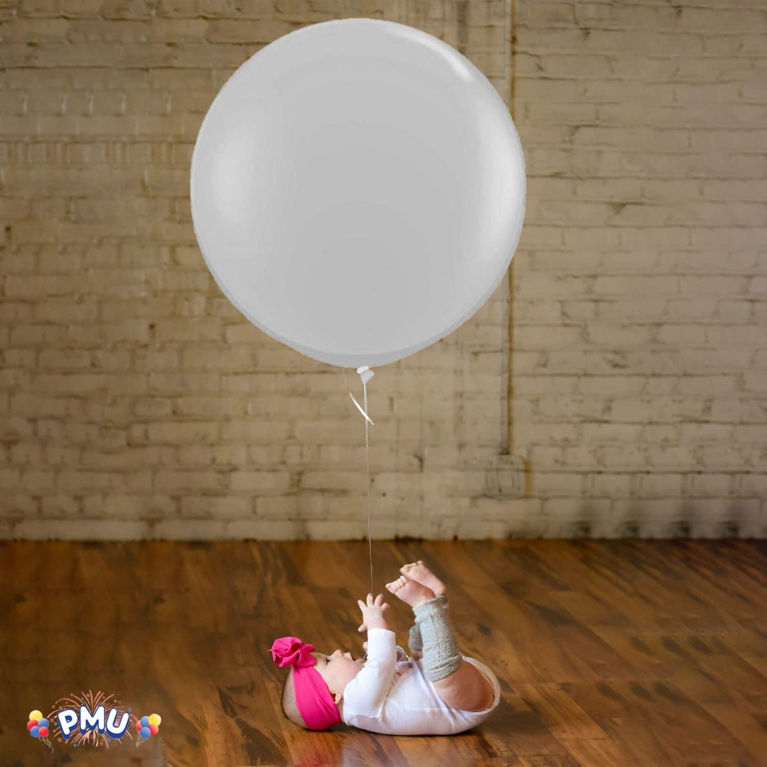 Premium Latex Balloons - Jumbo Size Balloons for Birthdays, Wedding Parties, Baby Shower, Indoor & Outdoor Party Events & Decoration Supplies - Made in USA, 36 Inch Silver, Pkg/12