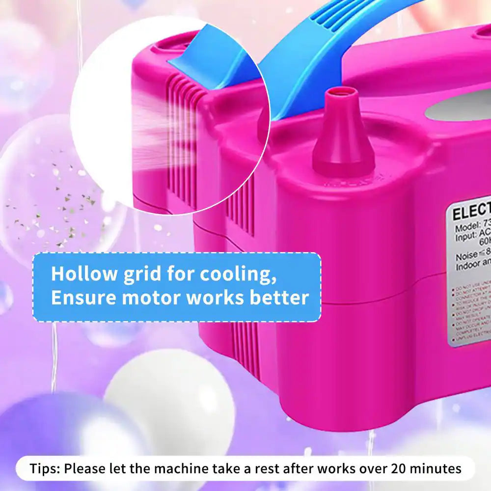 Electric Balloon Pump 110V 600W Air Blower Inflator for Party Decorations with Garland Arch Kit and Accessories