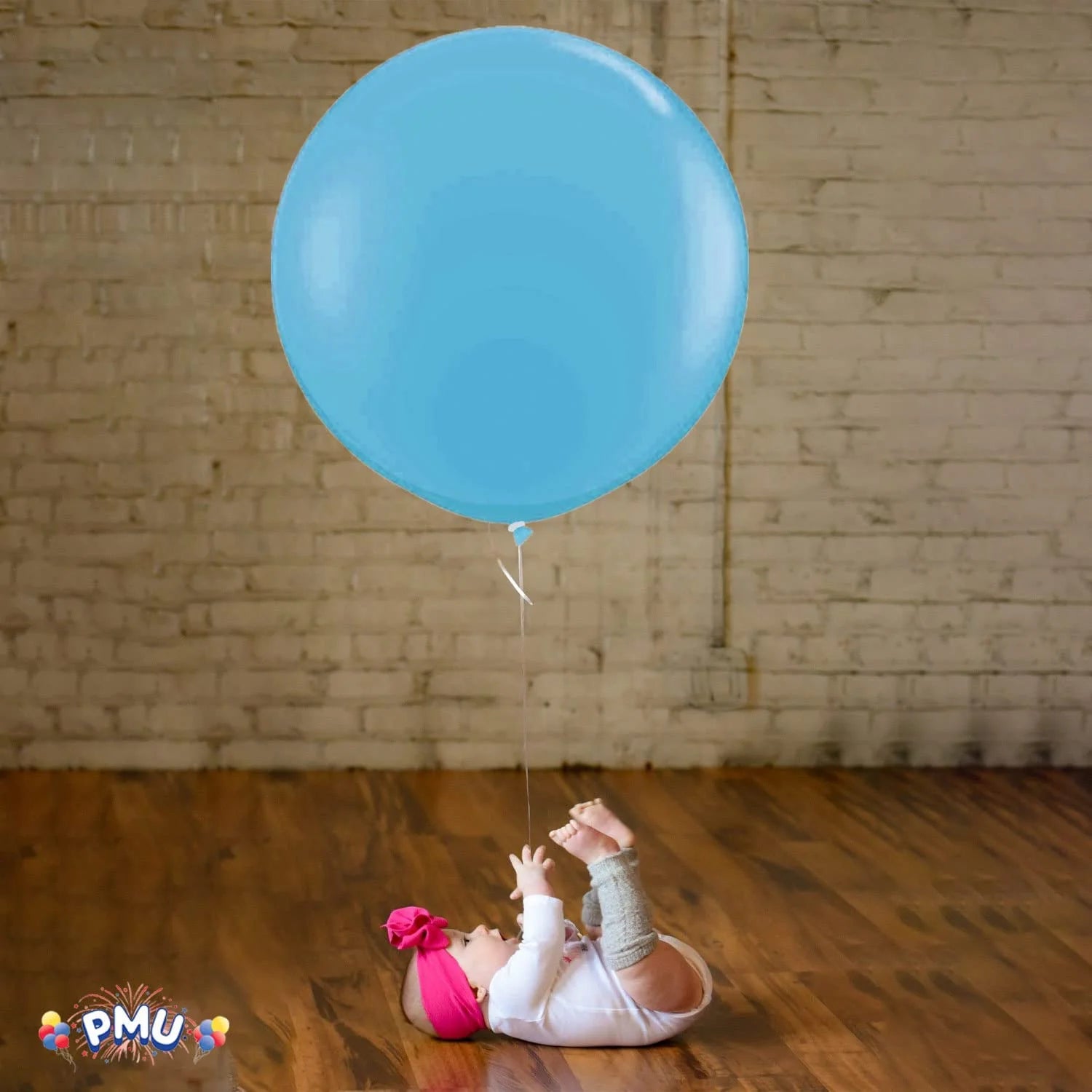 Premium Latex Balloons - Jumbo Size Balloons for Birthdays, Wedding Parties, Baby Shower, Indoor & Outdoor Party Events & Decoration Supplies - Made in USA, 36 Inch Azure Blue, Pkg/12