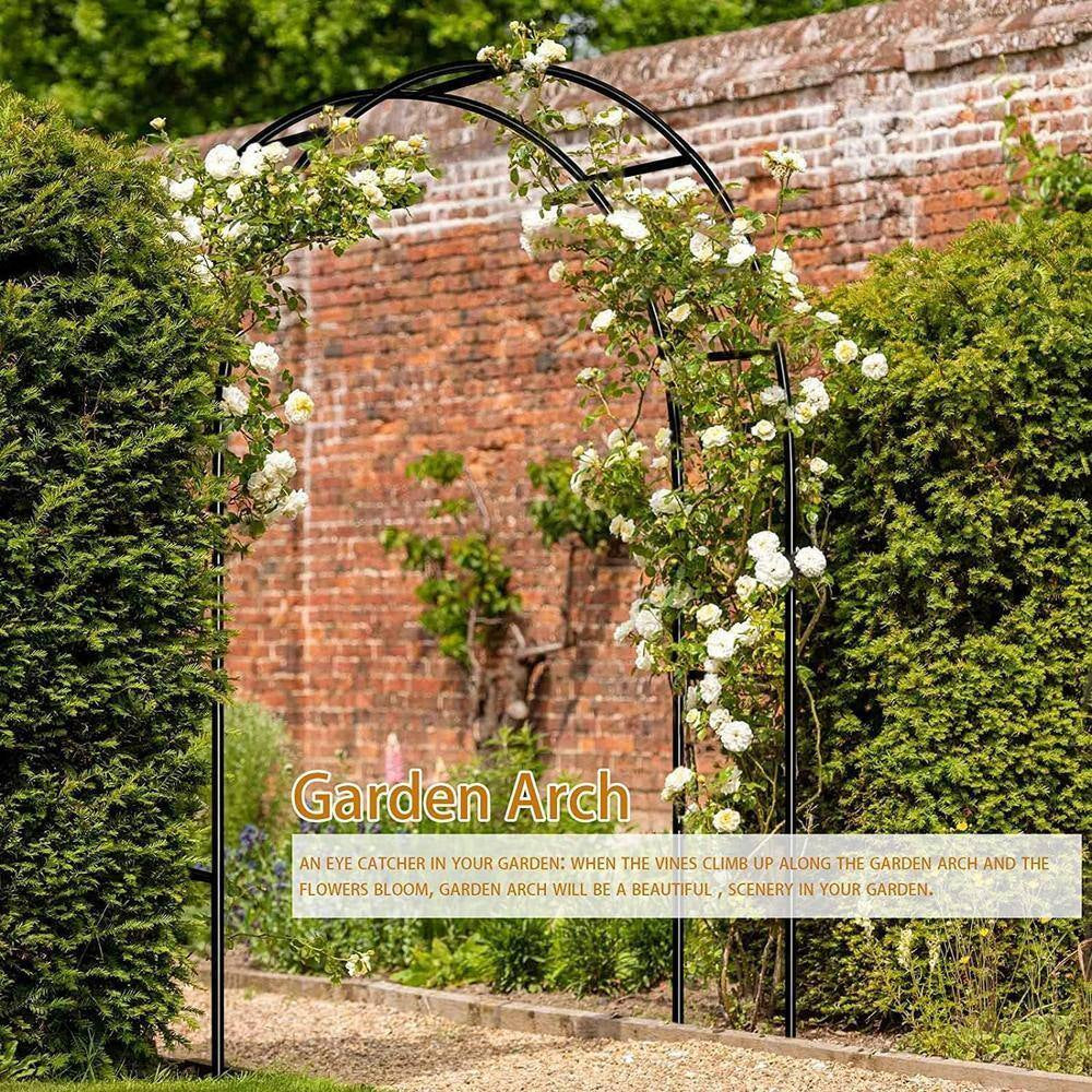 95 In. Metal Garden Arch Trellis for Party Decoration