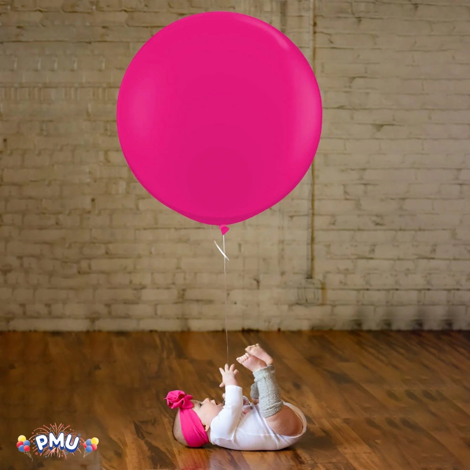 Premium Latex Balloons - Jumbo Size Balloons for Birthdays, Wedding Parties, Baby Shower, Indoor & Outdoor Party Events & Decoration Supplies - Made in USA, 36 Inch Hot Pink, Pkg/6