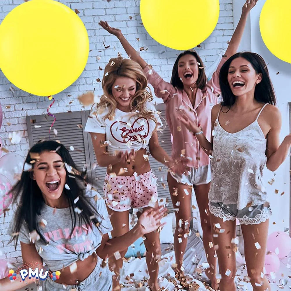 Premium Latex Balloons - Jumbo Size Balloons for Birthdays, Wedding Parties, Baby Shower, Indoor & Outdoor Party Events & Decoration Supplies - Made in USA, 36 Inch Canary Yellow, Pkg/12
