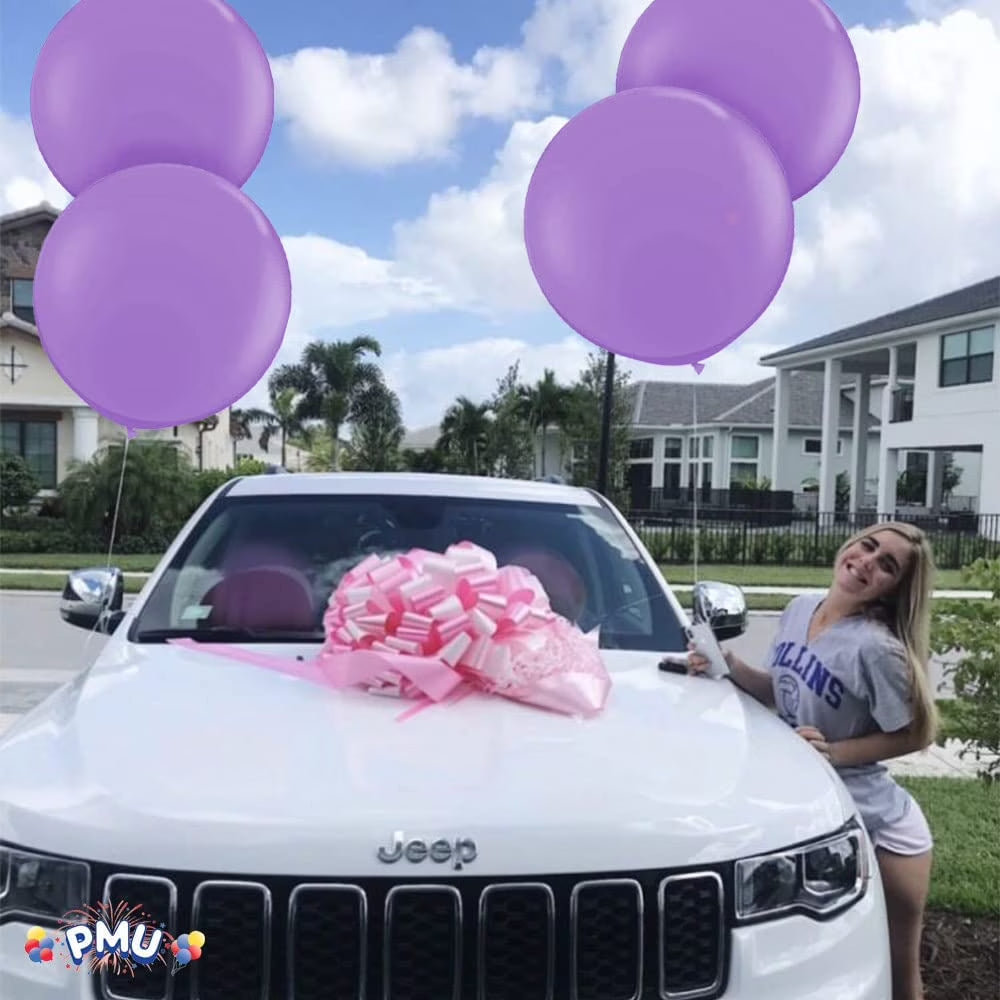Premium Latex Balloons - Jumbo Size Balloons for Birthdays, Wedding Parties, Baby Shower, Indoor & Outdoor Party Events & Decoration Supplies - Made in USA, 36 Inch Lavender, Pkg/6