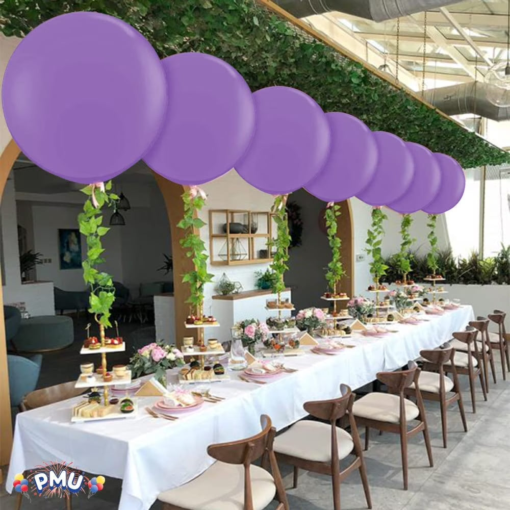 Premium Latex Balloons - Jumbo Size Balloons for Birthdays, Wedding Parties, Baby Shower, Indoor & Outdoor Party Events & Decoration Supplies - Made in USA, 36 Inch Lavender, Pkg/6