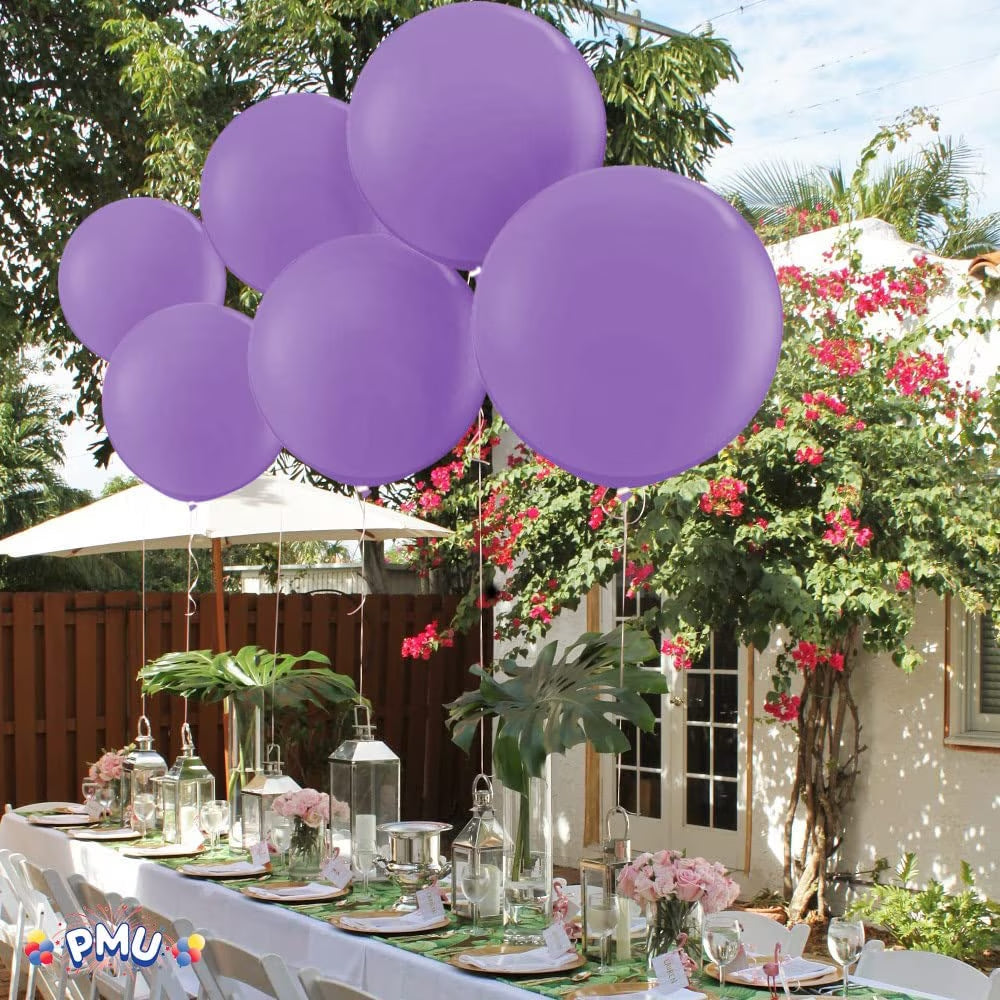 Premium Latex Balloons - Jumbo Size Balloons for Birthdays, Wedding Parties, Baby Shower, Indoor & Outdoor Party Events & Decoration Supplies - Made in USA, 36 Inch Lavender, Pkg/4