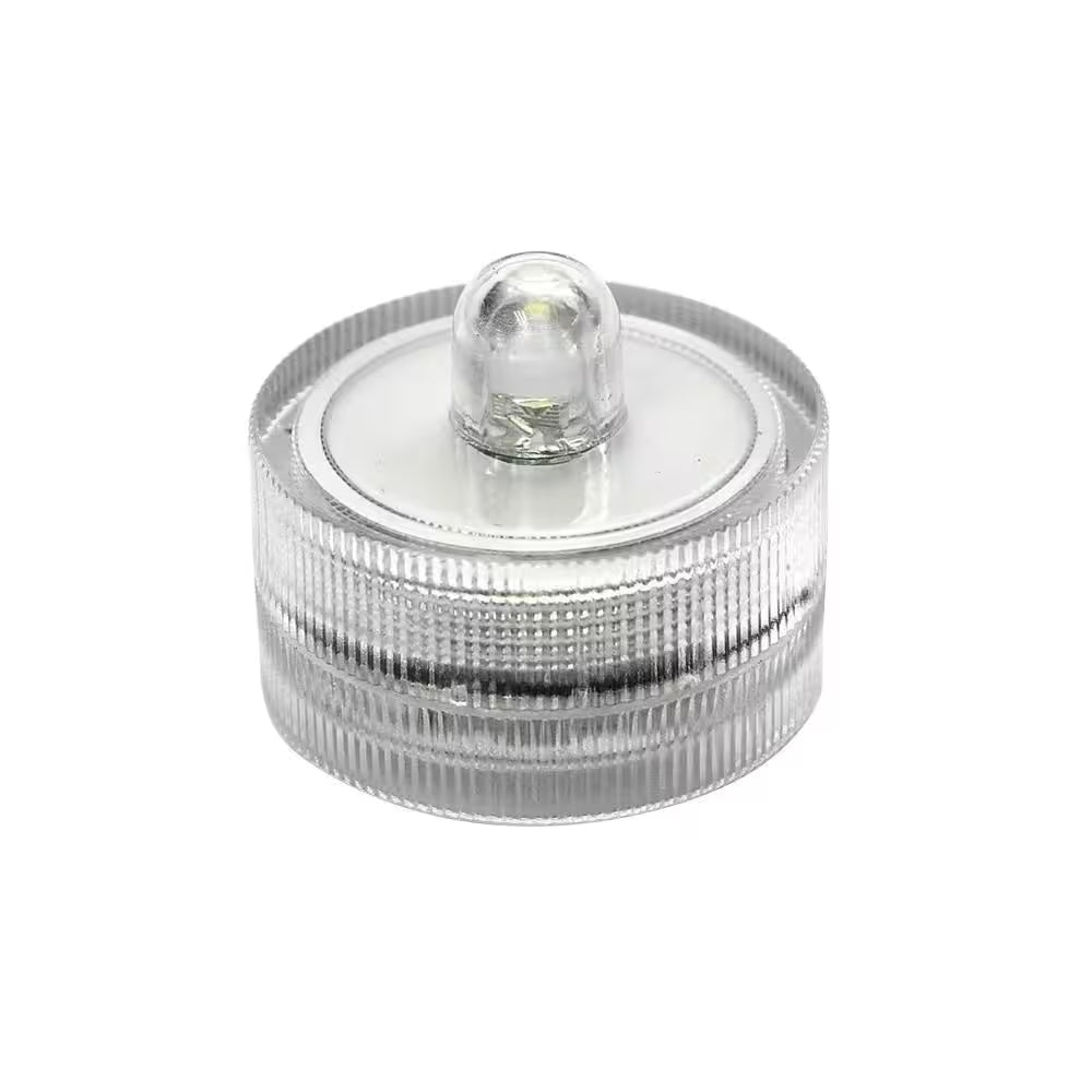 1 In. Clear Waterproof Underwater LED Tea Light (Pack of 36)