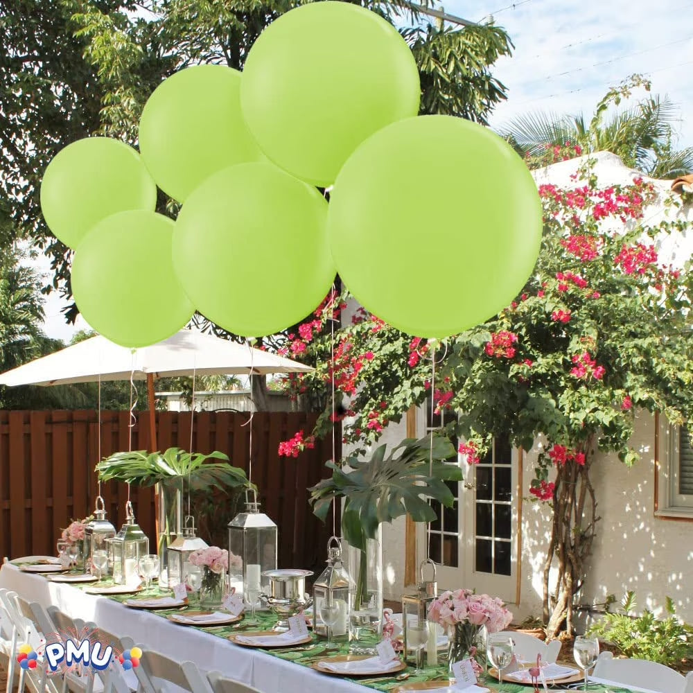 Premium Latex Balloons - Jumbo Size Balloons for Birthdays, Wedding Parties, Baby Shower, Indoor & Outdoor Party Events & Decoration Supplies - Made in USA, 36 Inch Lime Green, Pkg/4