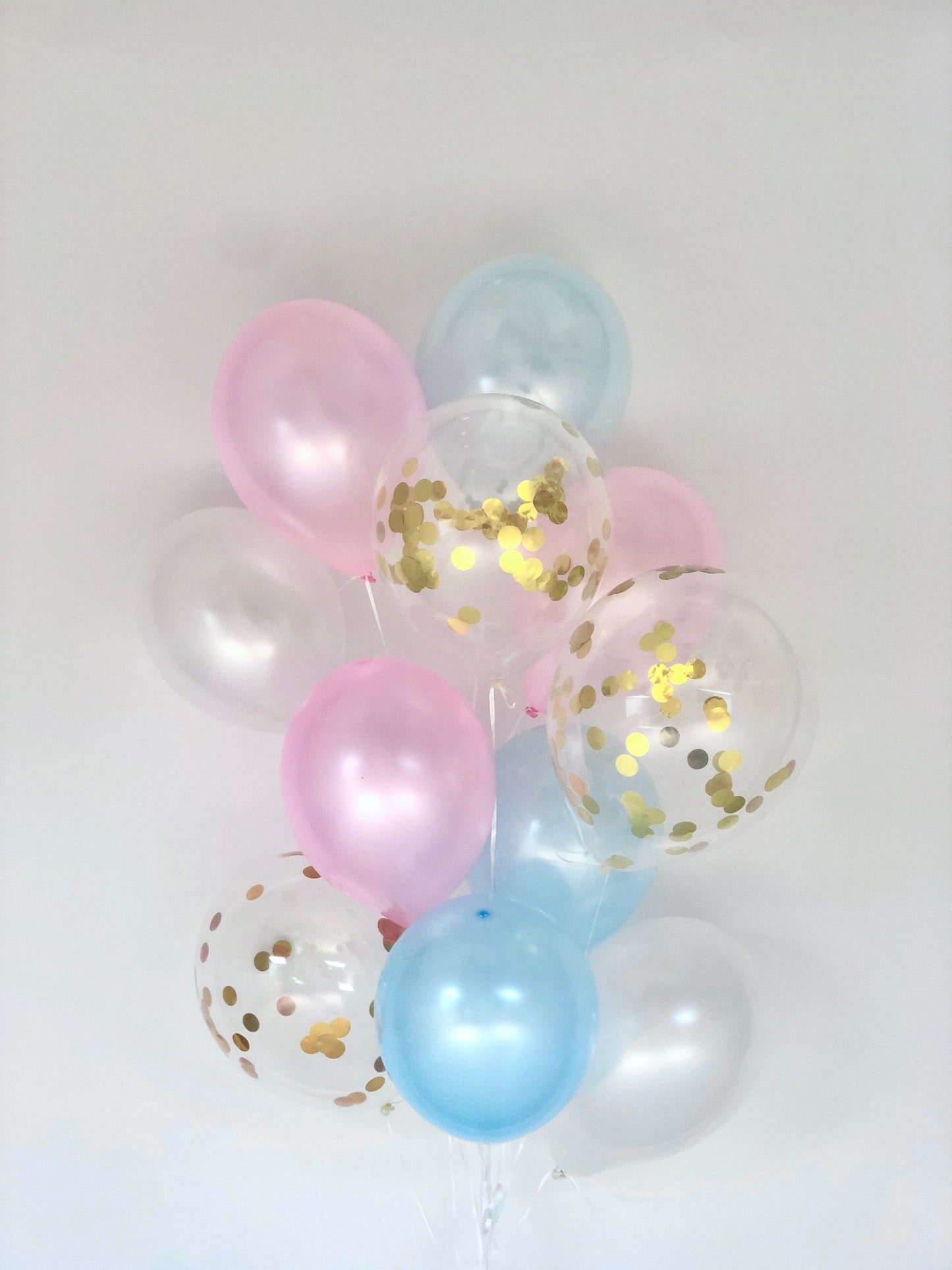 16 Piece Gender Reveal Set with Moon and Star Balloons Bouquet - Baby Shower, Birthday, Gender Reveal, Eid, and Ramadan Party Decoration (Blue & Pink)