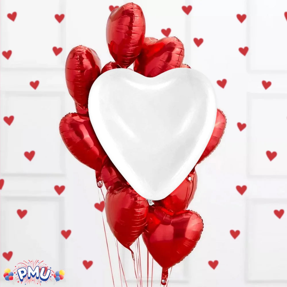 Premium Latex Balloons - Jumbo Size Balloons for Birthdays, Wedding Parties, Baby Shower, Indoor & Outdoor Party Events & Decoration Supplies - Made in USA, 36 Inch White Heart, Pkg/4
