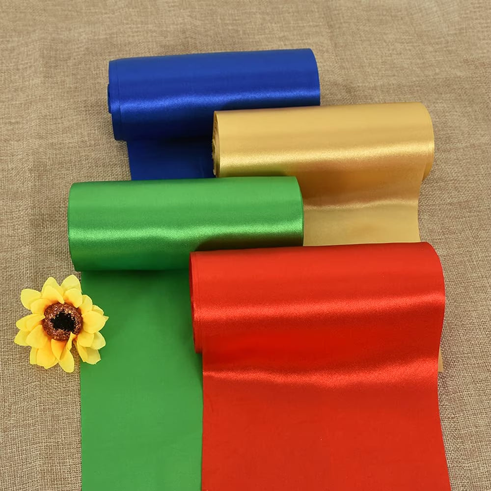 6 Inch X 22Yd Wide Royal Blue Satin Ribbon Solid Fabric Large Ribbon for Grand Opening Cutting Ceremony Wedding Birthday Party Decoration Gift Craft Chair Sash Table Car Bows Indoor or Outdoor