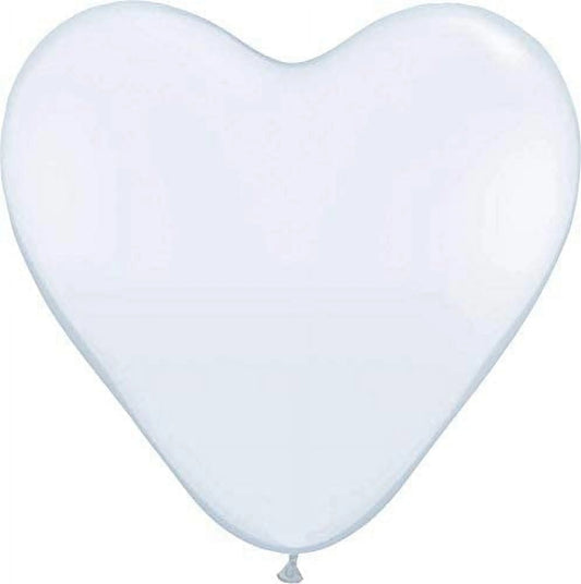 Premium Latex Balloons - Jumbo Size Balloons for Birthdays, Wedding Parties, Baby Shower, Indoor & Outdoor Party Events & Decoration Supplies - Made in USA, 36 Inch White Heart, Pkg/4