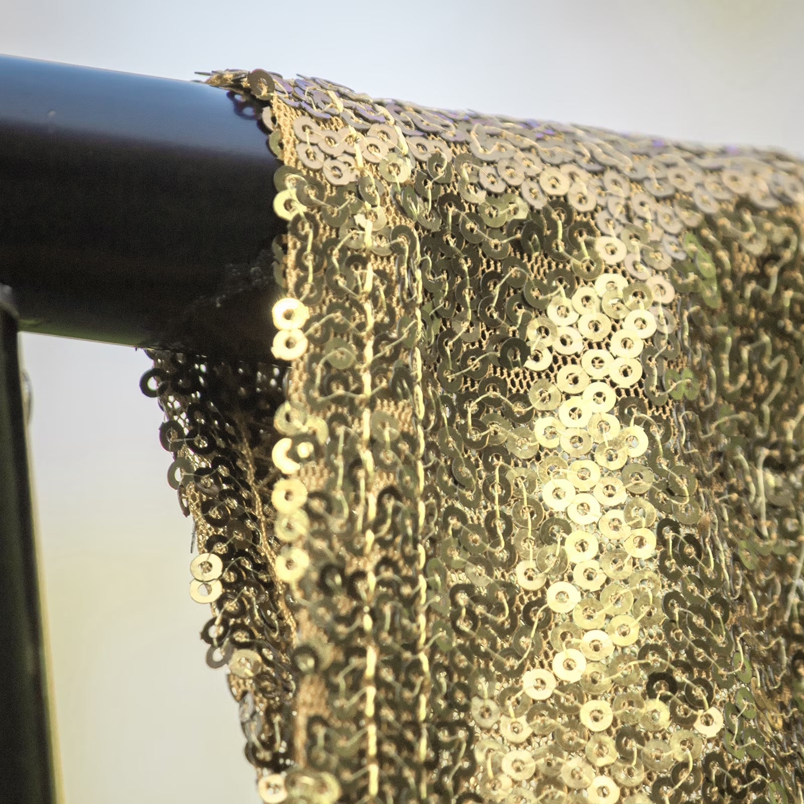 Champagne Sequin Backdrop Curtain 8Ft X 8Ft Glitter Photo Booth Backdrop for Party