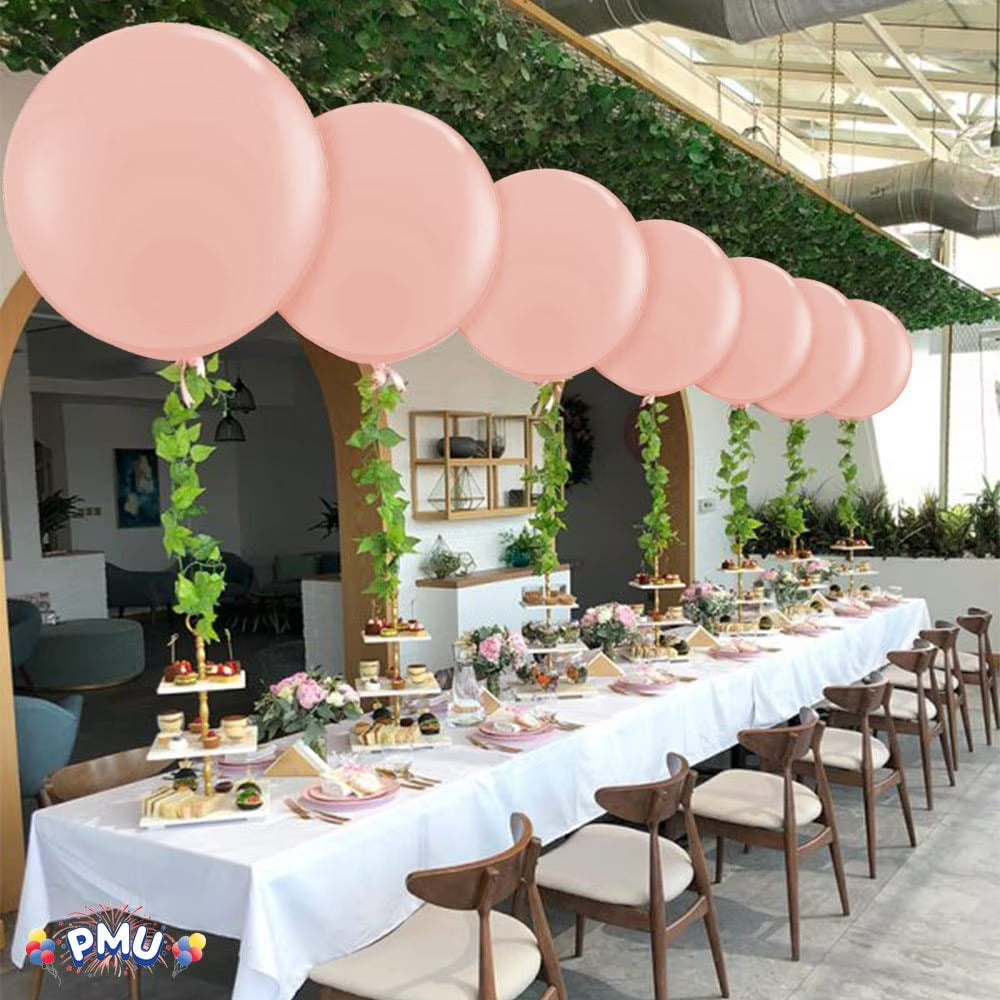 Premium Latex Balloons - Jumbo Size Balloons for Birthdays, Wedding Parties, Baby Shower, Indoor & Outdoor Party Events & Decoration Supplies - Made in USA, 36 Inch Pearl Light Pink, Pkg/4