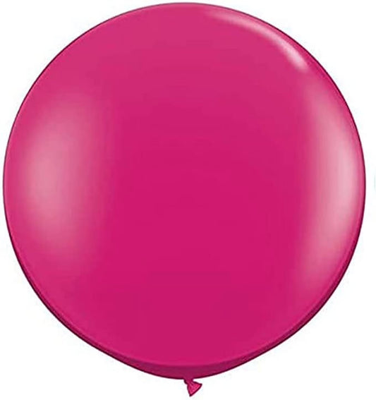 Premium Latex Balloons - Jumbo Size Balloons for Birthdays, Wedding Parties, Baby Shower, Indoor & Outdoor Party Events & Decoration Supplies - Made in USA, 36 Inch Hot Pink, Pkg/6
