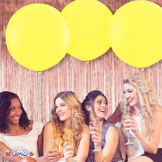 Premium Latex Balloons - Jumbo Size Balloons for Birthdays, Wedding Parties, Baby Shower, Indoor & Outdoor Party Events & Decoration Supplies - Made in USA, 36 Inch Canary Yellow, Pkg/12