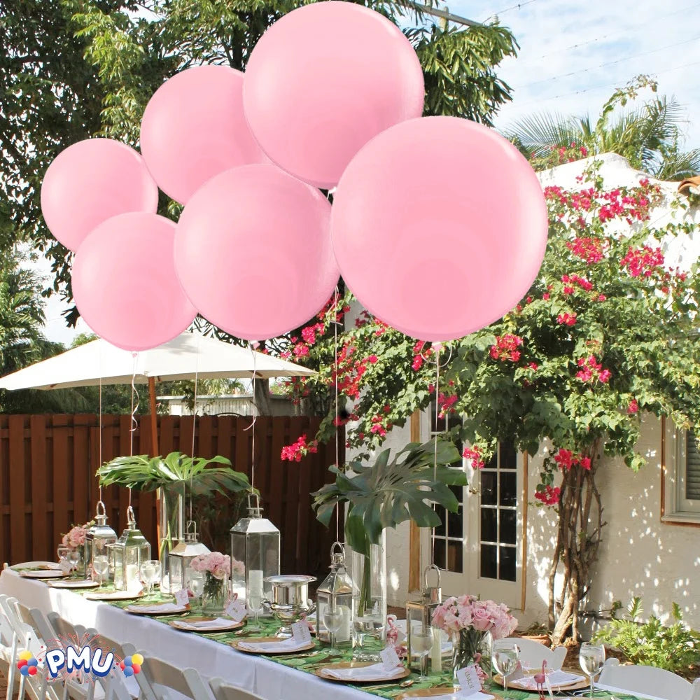 Premium Latex Balloons - Jumbo Size Balloons for Birthdays, Wedding Parties, Baby Shower, Indoor & Outdoor Party Events & Decoration Supplies - Made in USA, 36 Inch Baby Pink, Pkg/2