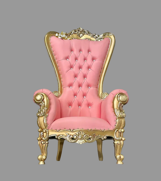 Pink and Gold Throne Chair