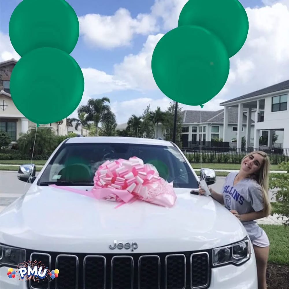 Premium Latex Balloons - Jumbo Size Balloons for Birthdays, Wedding Parties, Baby Shower, Indoor & Outdoor Party Events & Decoration Supplies - Made in USA, 36 Inch Green, Pkg/4