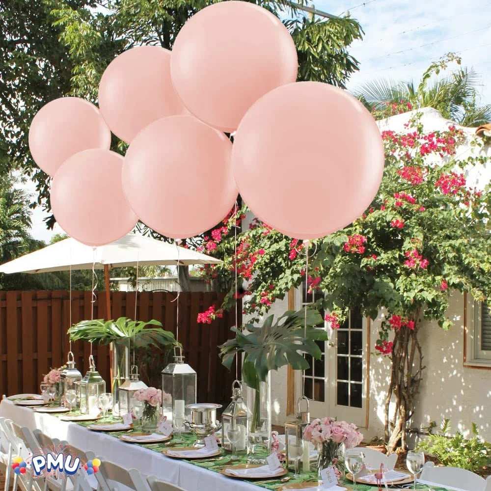 Premium Latex Balloons - Jumbo Size Balloons for Birthdays, Wedding Parties, Baby Shower, Indoor & Outdoor Party Events & Decoration Supplies - Made in USA, 36 Inch Pearl Light Pink, Pkg/4
