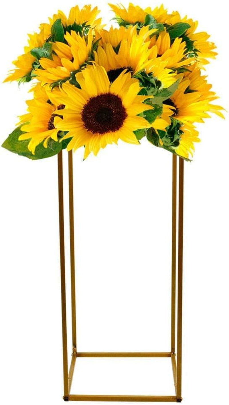 4/10 Pcs Gold Wedding Flower Stand Metal Vase Column Stand Geometric Centerpiece Vase (Style1)
