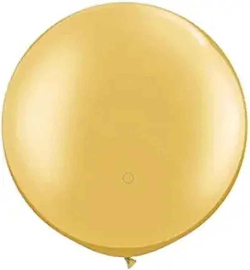 Premium Latex Balloons - Jumbo Size Balloons for Birthdays, Wedding Parties, Baby Shower, Indoor & Outdoor Party Events & Decoration Supplies - Made in USA, 36 Inch Metallic Gold, Pkg/12