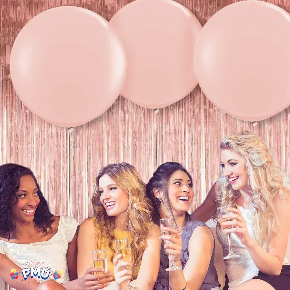 Premium Latex Balloons - Jumbo Size Balloons for Birthdays, Wedding Parties, Baby Shower, Indoor & Outdoor Party Events & Decoration Supplies - Made in USA, 36 Inch Pearl Light Pink, Pkg/4