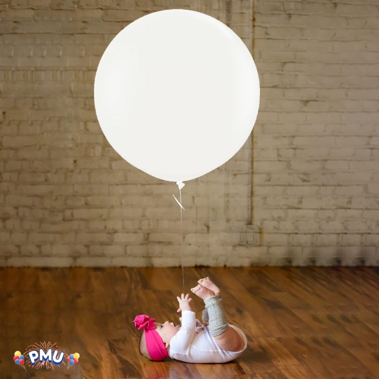Premium Latex Balloons - Jumbo Size Balloons for Birthdays, Wedding Parties, Baby Shower, Indoor & Outdoor Party Events & Decoration Supplies - Made in USA, 36 Inch Pearl White, Pkg/4