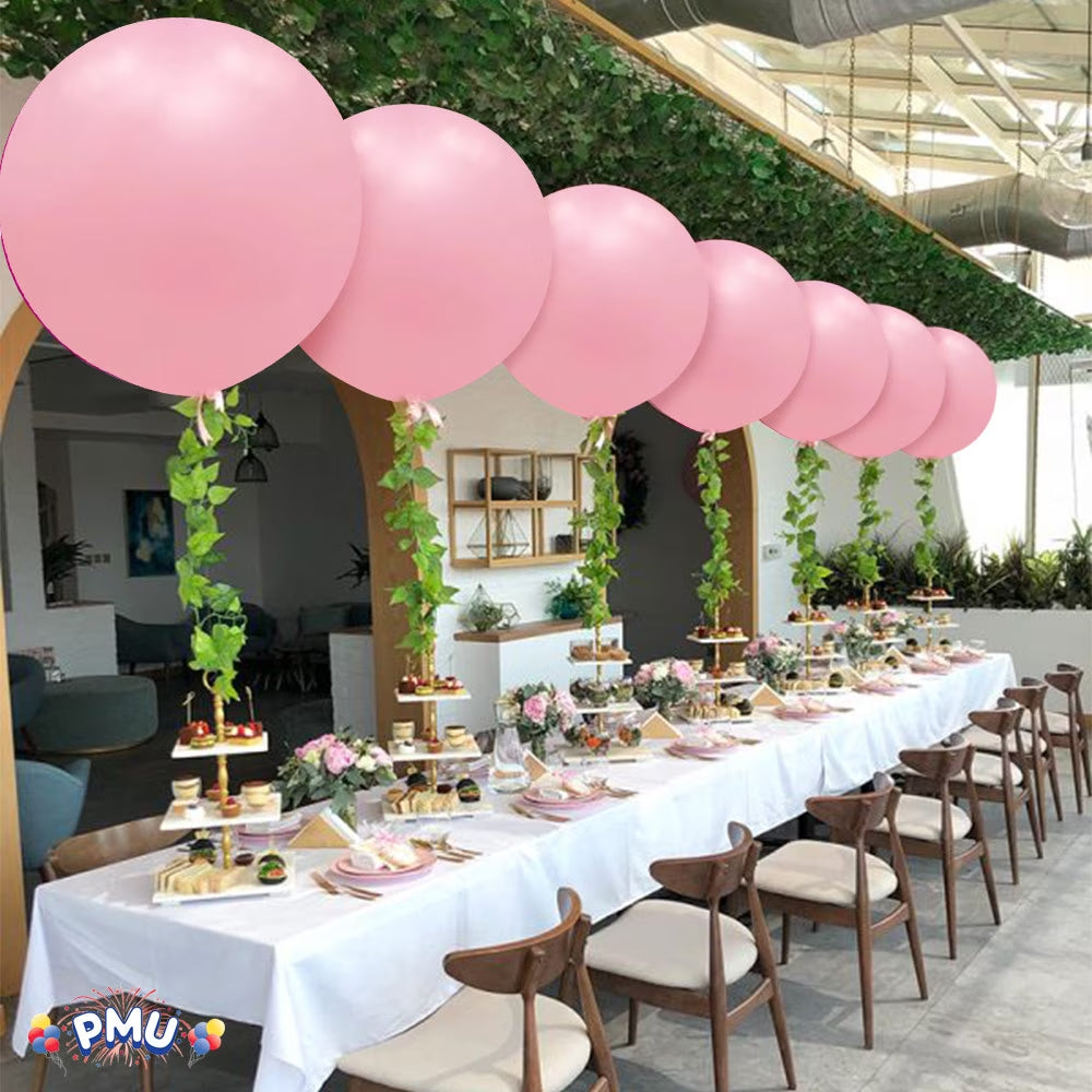 Premium Latex Balloons - Jumbo Size Balloons for Birthdays, Wedding Parties, Baby Shower, Indoor & Outdoor Party Events & Decoration Supplies - Made in USA, 36 Inch Neon Bubble Gum Pink, Pkg/6