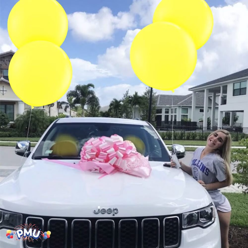Premium Latex Balloons - Jumbo Size Balloons for Birthdays, Wedding Parties, Baby Shower, Indoor & Outdoor Party Events & Decoration Supplies - Made in USA, 36 Inch Canary Yellow, Pkg/12