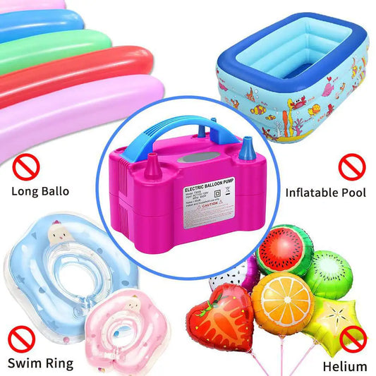 Electric Balloon Pump 110V 600W Air Blower Inflator for Party Decorations with Garland Arch Kit and Accessories