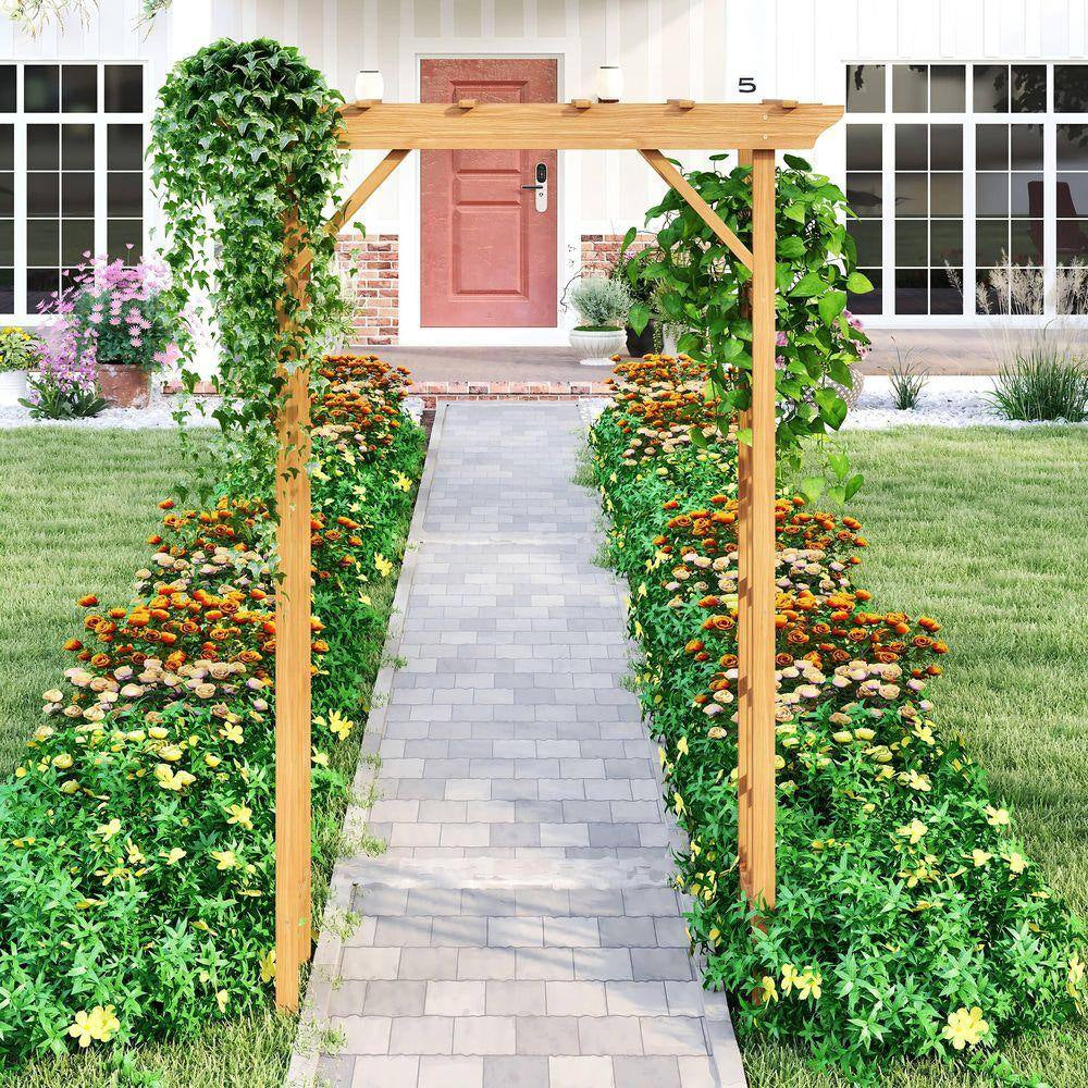 85 In. X 57 In. Climbing Plant Wedding Garden Arch Bridal Party Decoration Arbor